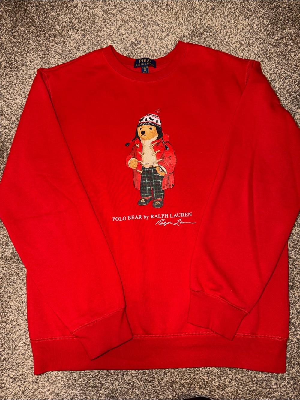 Ralph Lauren Polo Bear Red Crewneck Sweater